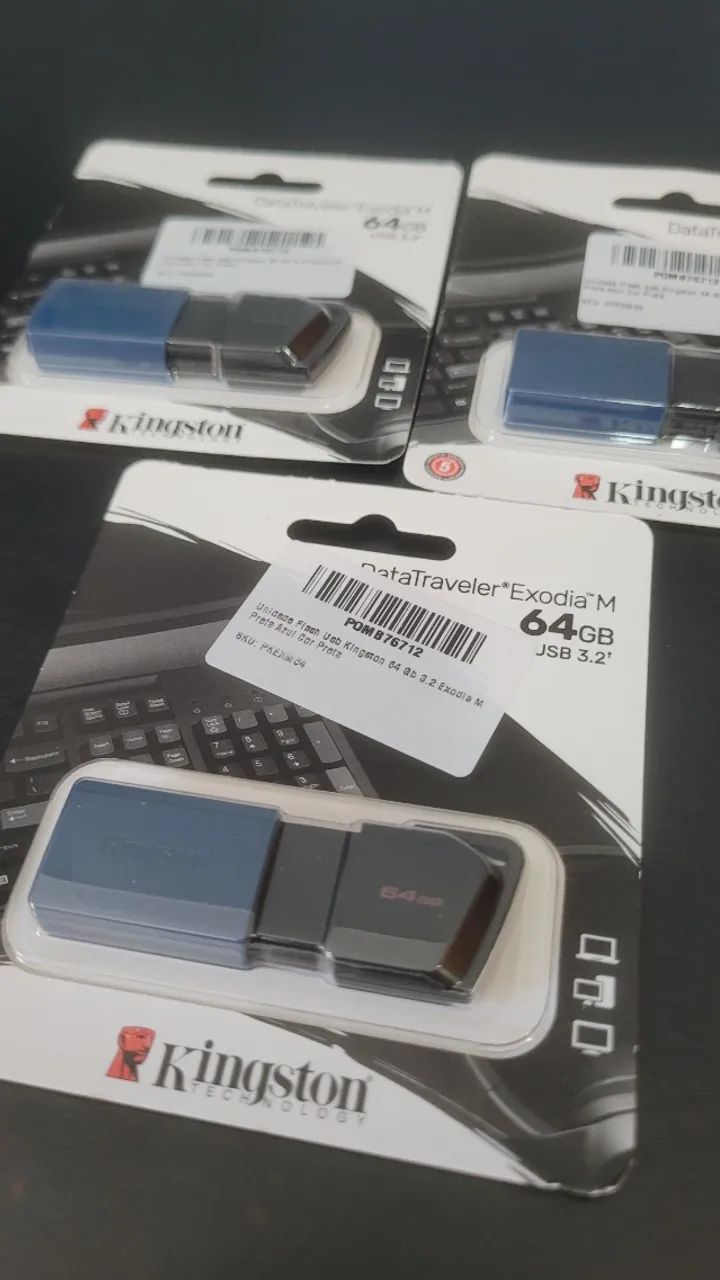 Pendrive Kingston Exodia 64 GB USB 3.2 - Velocidade e Confiabilidade! - Foto 2