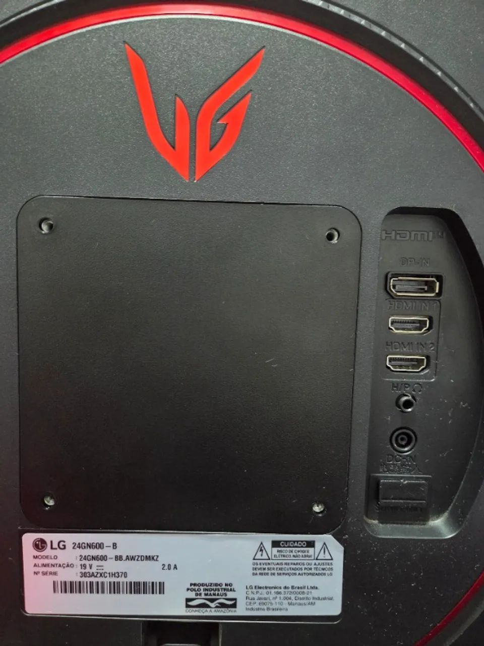 MONITOR GAMER LG, 144 HZ, 1 MS, IPS, 23.8 POLEGADAS, FULL HD64289272906115124