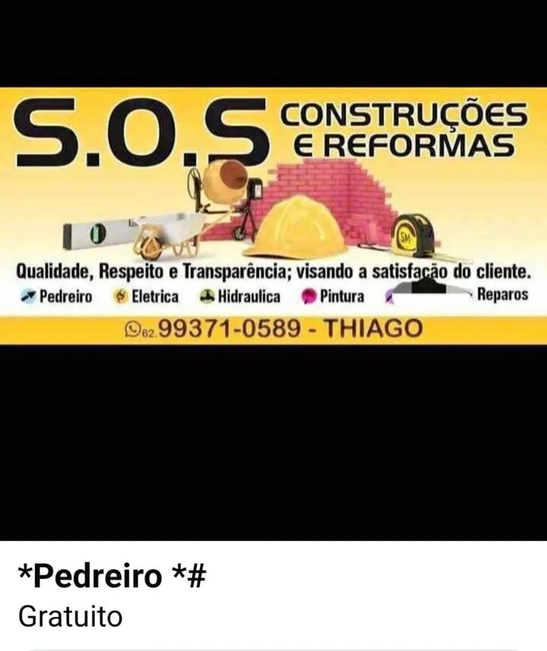  Pedreiro com Qualidade e Agilidade - Goiânia