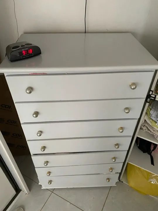 Gaveteiro Branco 7 Gavetas - Foto 3