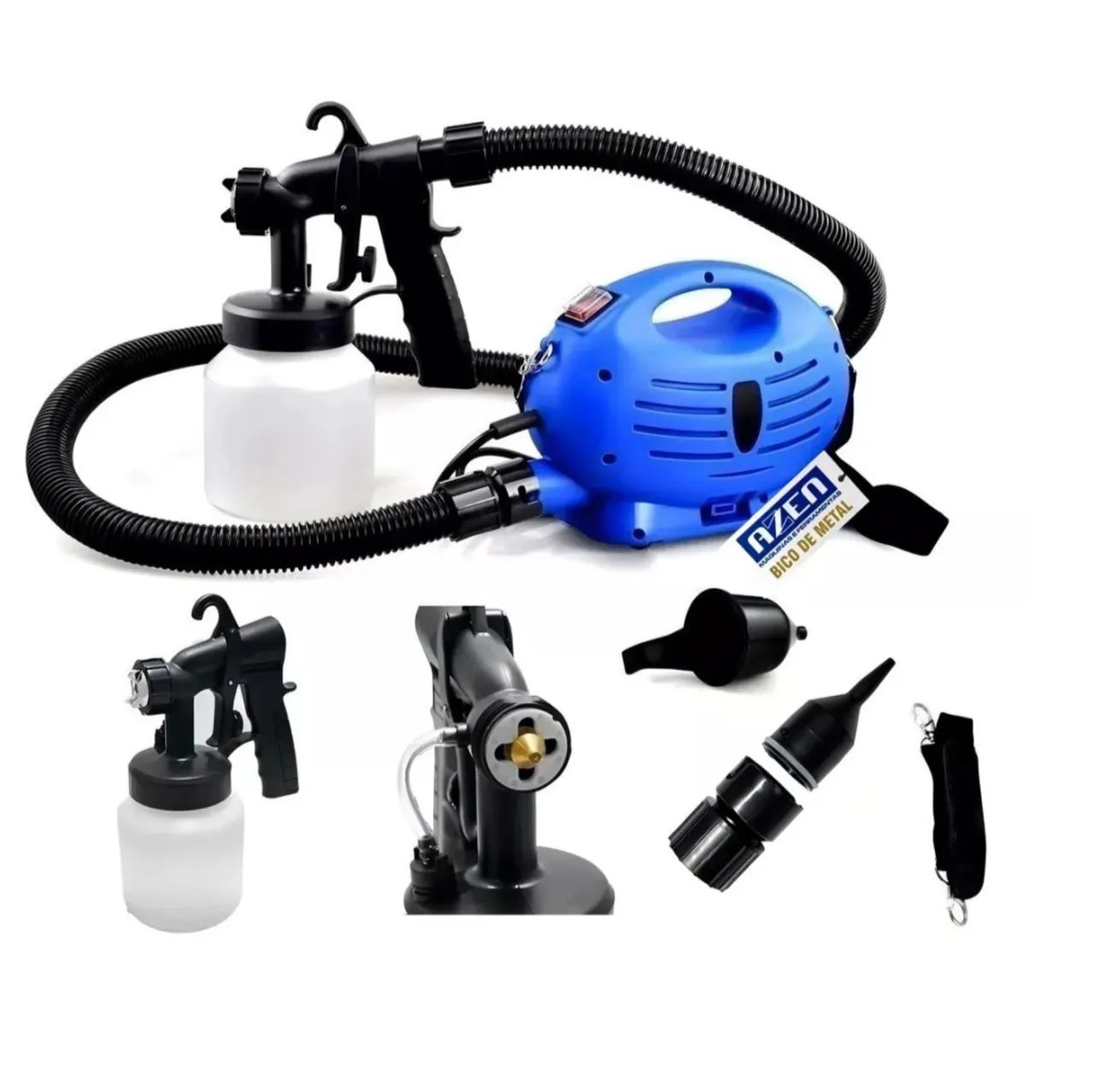 Pistola de Pintura Elétrica + Compressor + Acessórios - Foto 3