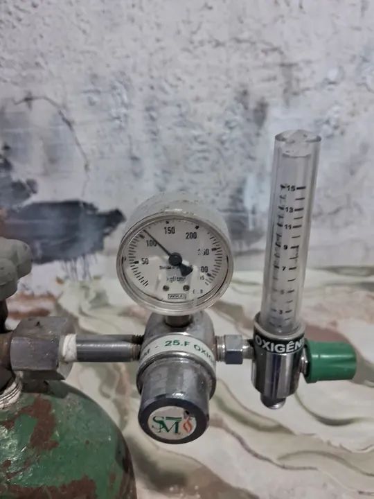 Manômetro e Regulador de Oxigênio