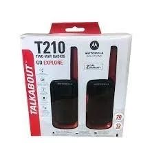 Rádio Comunicador Talkabout Motorola T210BR Alcance Até 32km UHF Cor Vermelho e Preto - Foto 4
