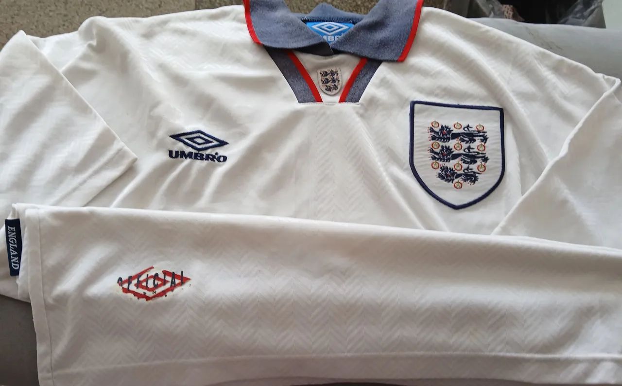 Camisa de Futebol Inglaterra 1993 - Umbro Made in England Frete