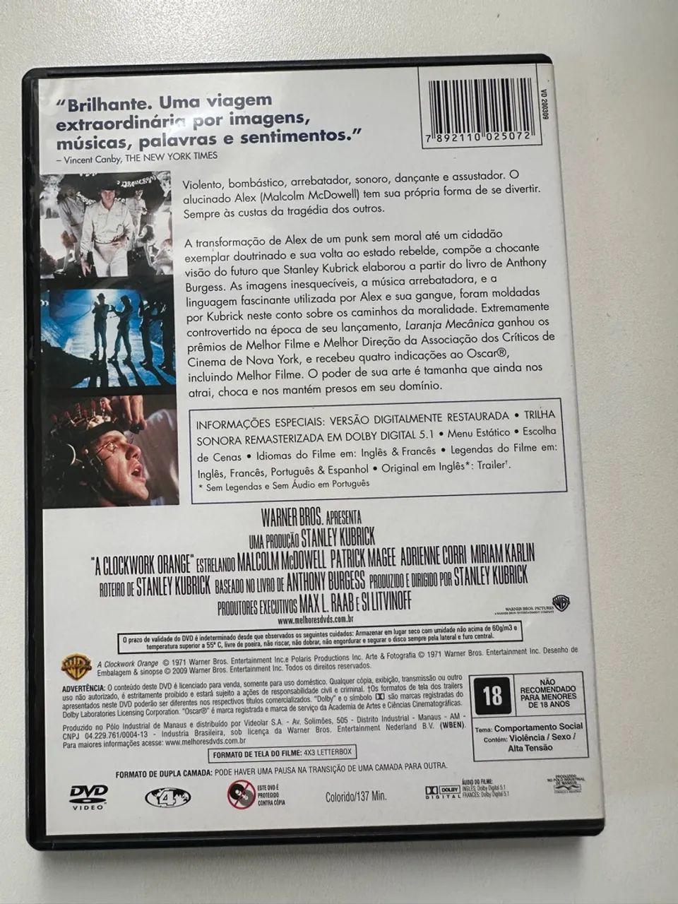 Dvd Filme Laranja Mecânica clássico !!! - Foto 2