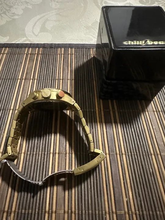 Relógio Masculino Chilli Beans Dourado - Foto 2