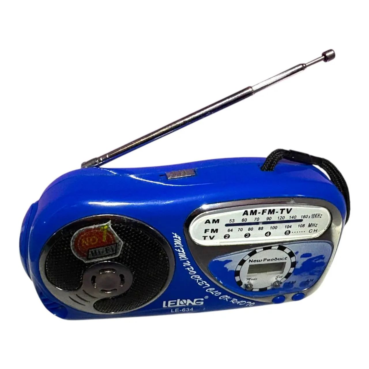 Rádio Lelong Azul LE-634 AM | FM | Pocket Clock Rádio - Aparelhos