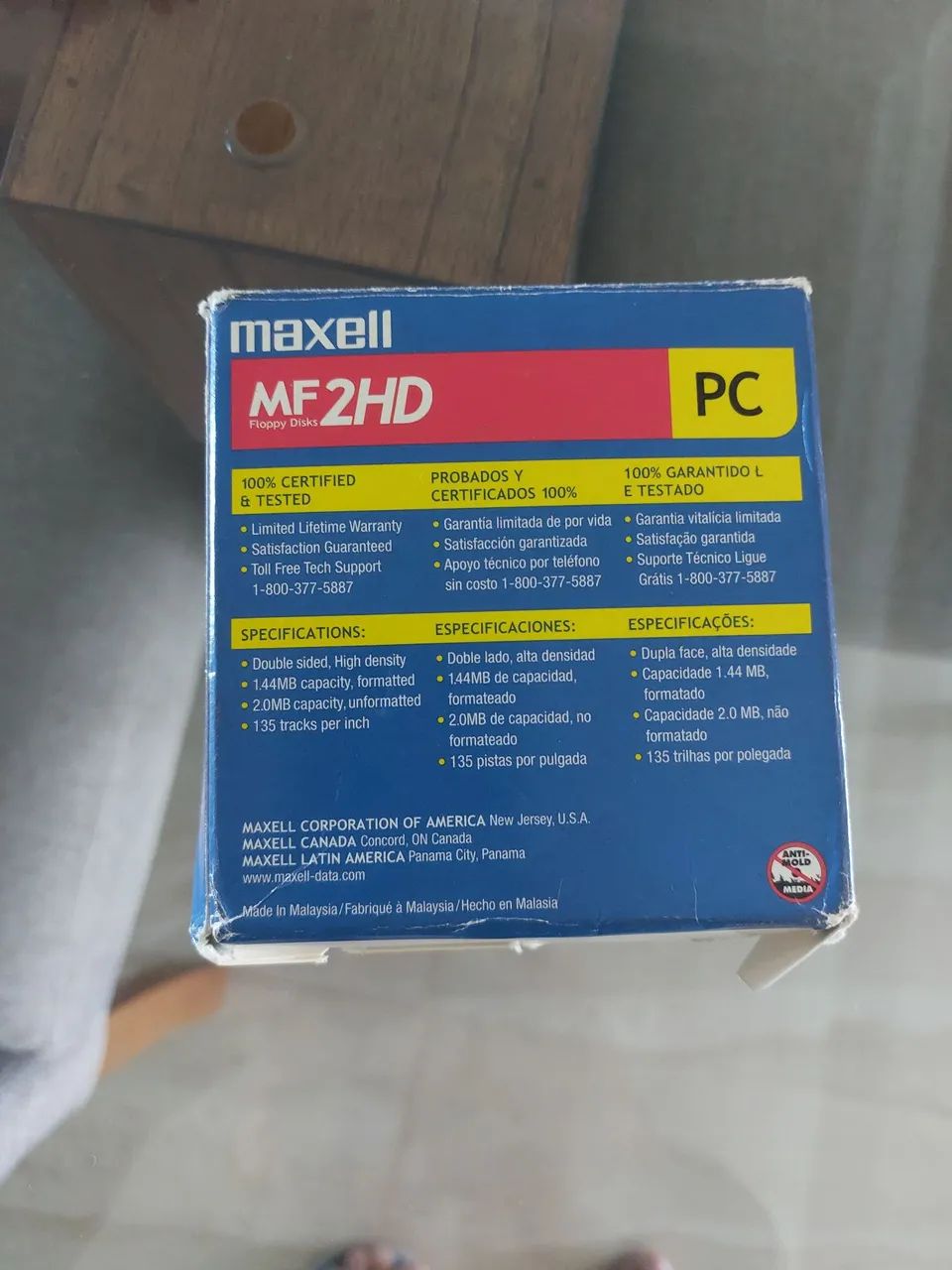 Caixa de Disquetes Maxell MF2HD 3.5'' - 1.44MB - Foto 2