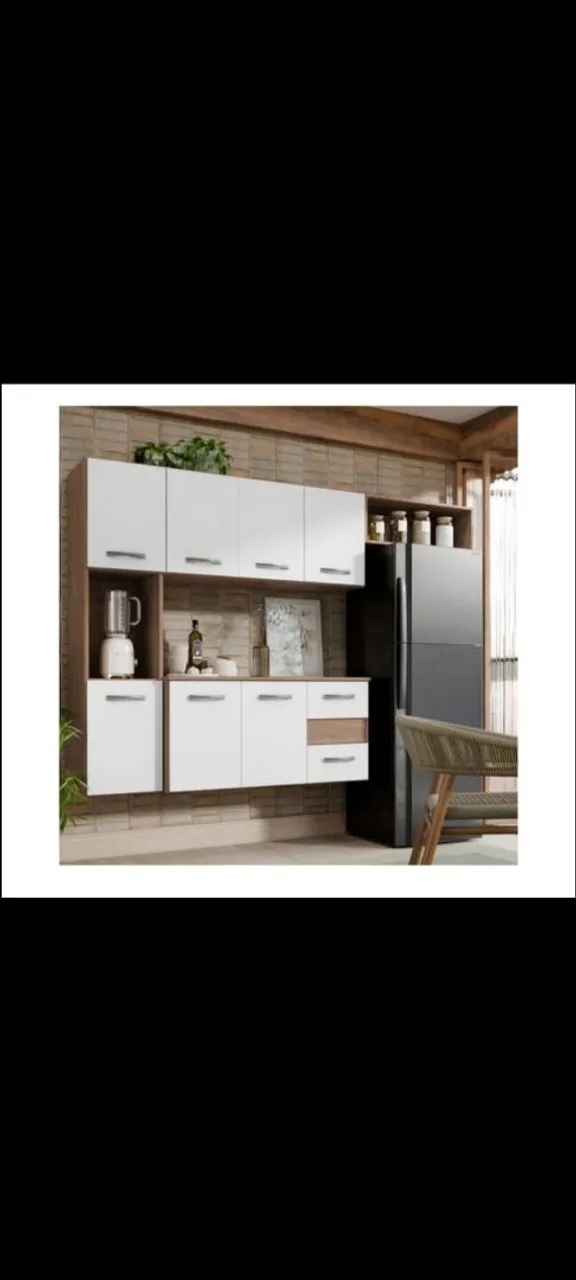 Armário de Cozinha Completo - Elegância e Organização