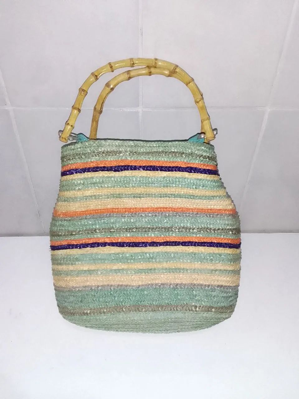 Bolsa de palha artesanal