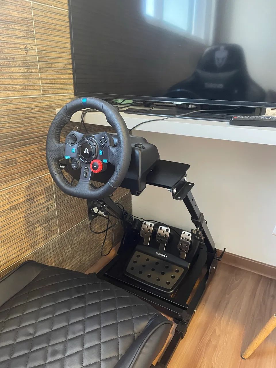 Volante g29 e banco e dois jogos64318614438530121