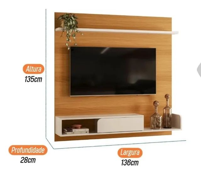 Painel P/TVs Até 55 Polegadas 1.36M Suspenso. Produto Novo Direto de Fábrica P/Sua casa. - Foto 3