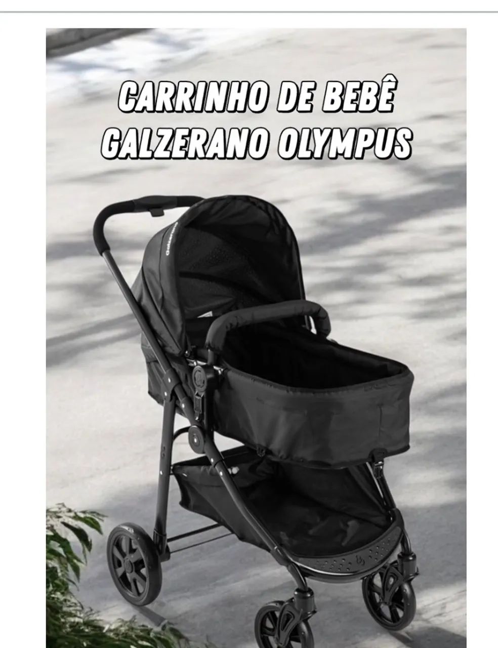 Carrinho de Bebê Galzerano Olympus Reversível - Excelente Estado - Foto 3