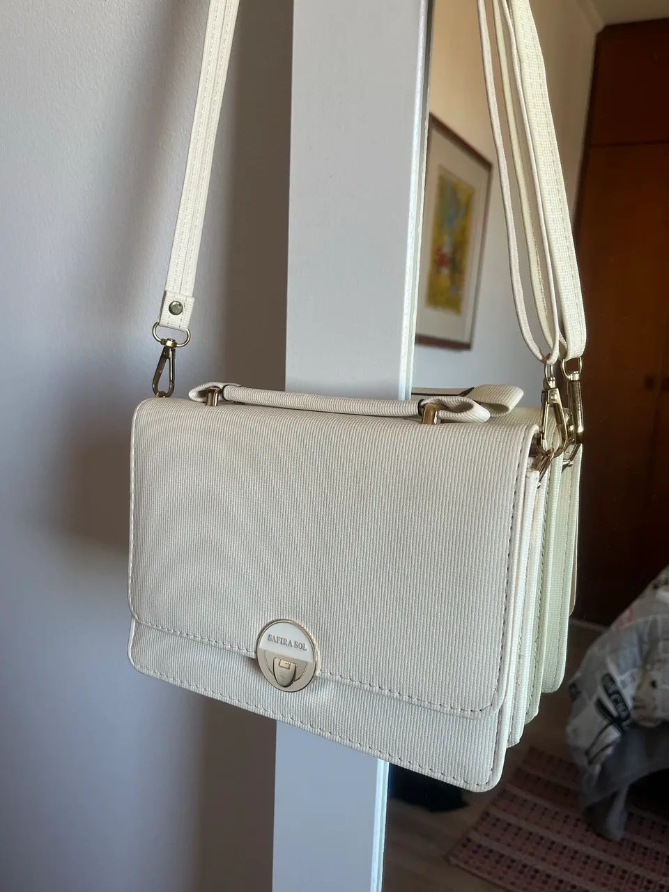 Bolsa feminina cor creme - Foto 2