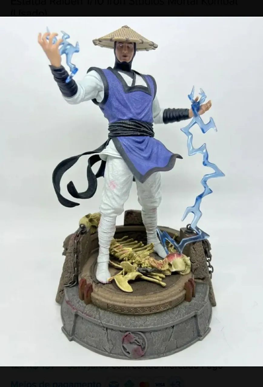 Estatua Raiden Art Scale 1/10 Iron Studios Mortal Kombat