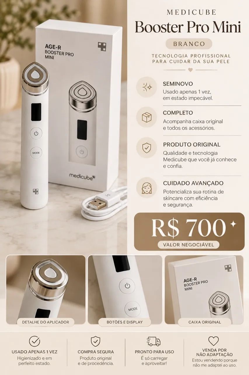 ? Booster Pro Mini - Branco | Praticamente Novo ?