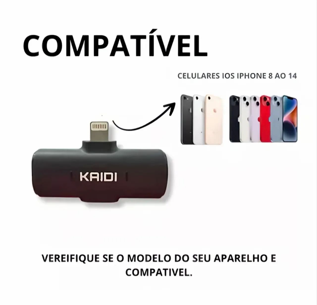 Microfone de lapela KMF4-A - para iPhone do 5 ao 14 - Foto 4