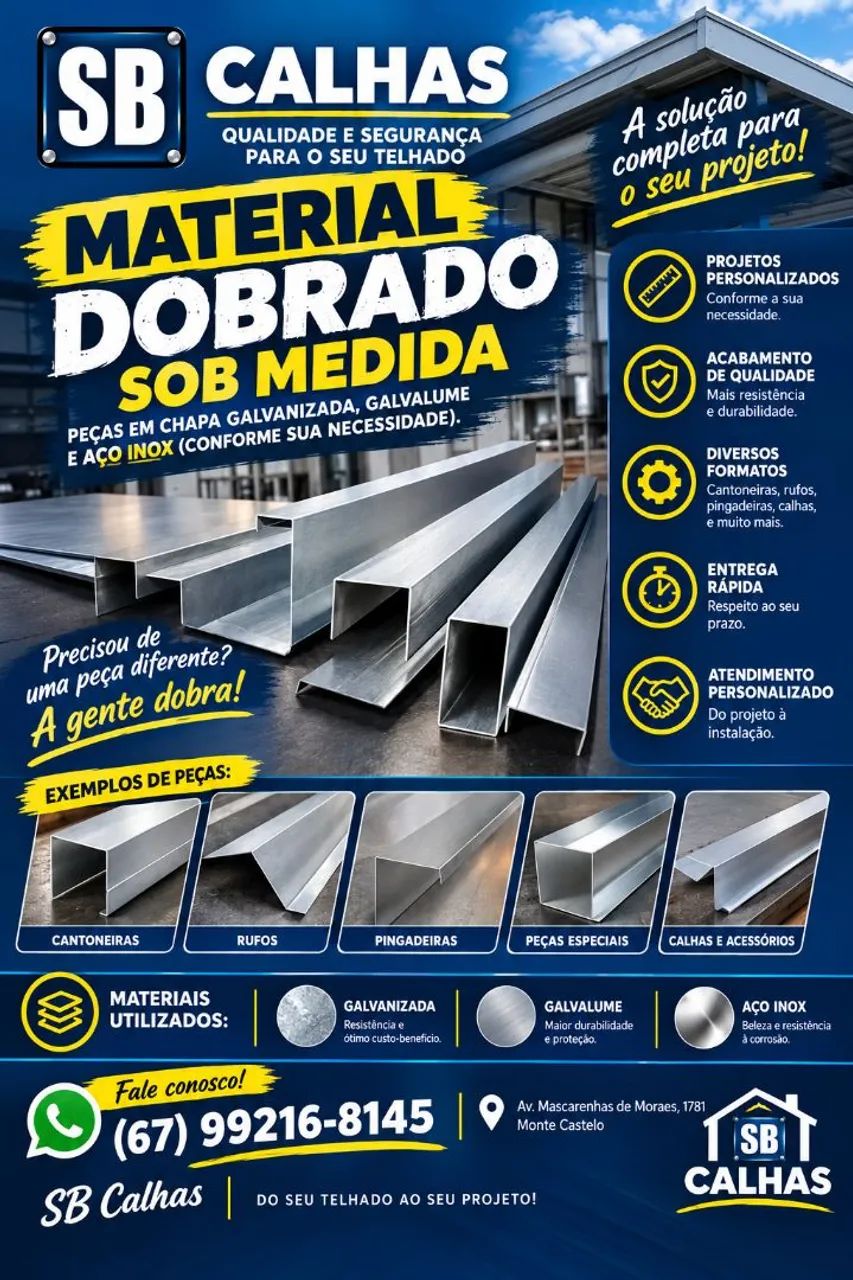 Calha dobrada