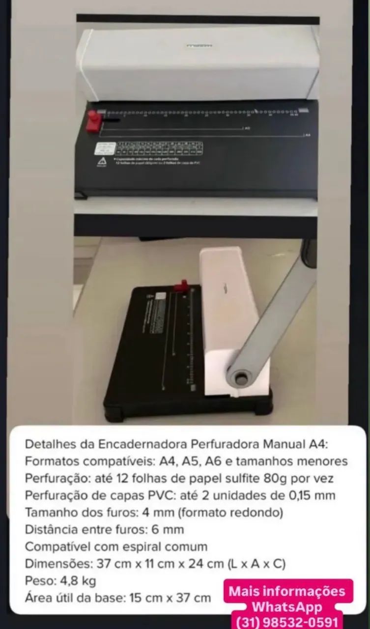 Vendo encadernadora normal 