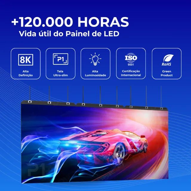 Painel de LED P2.5 Indoor Fixo com Gabinete Imantado 960*960mm - Foto 2