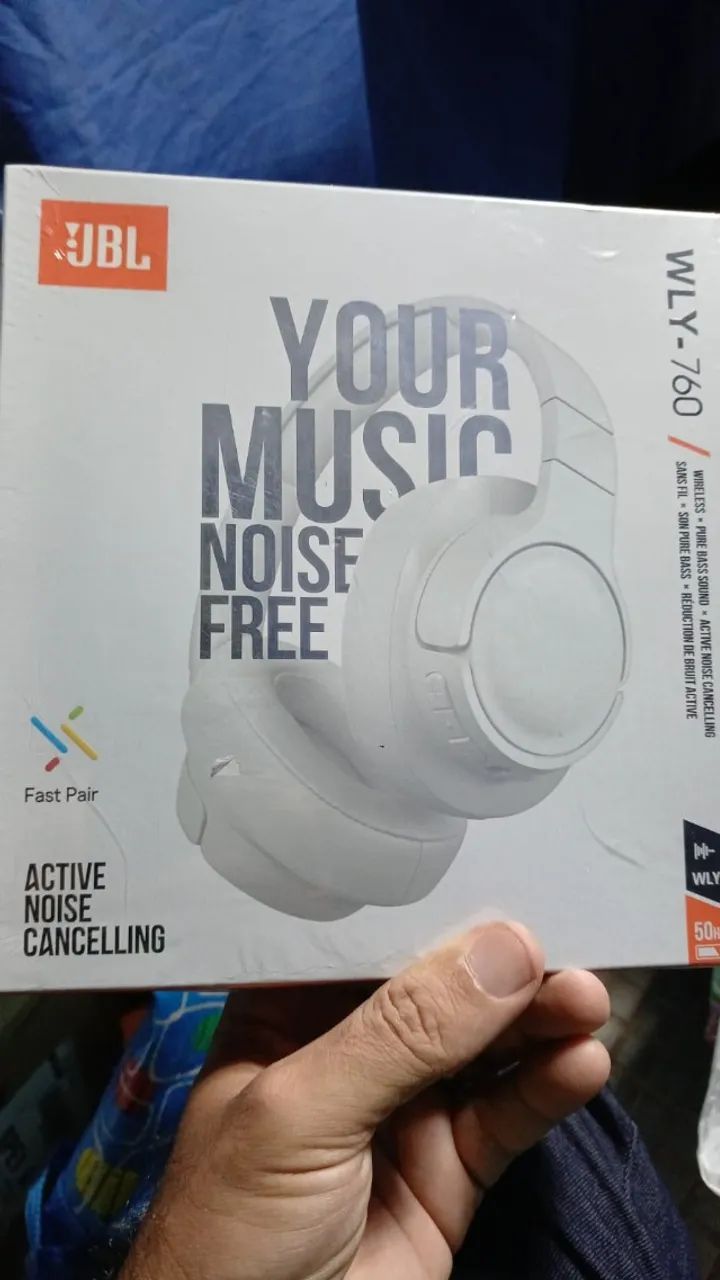 fone de ouvido branco  jbl head set over ear bluetooth - Foto 3