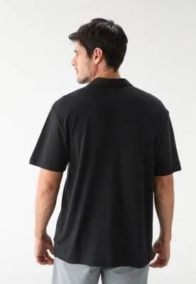 Camisa Polo GAP Reta Bolso Preta - Foto 4