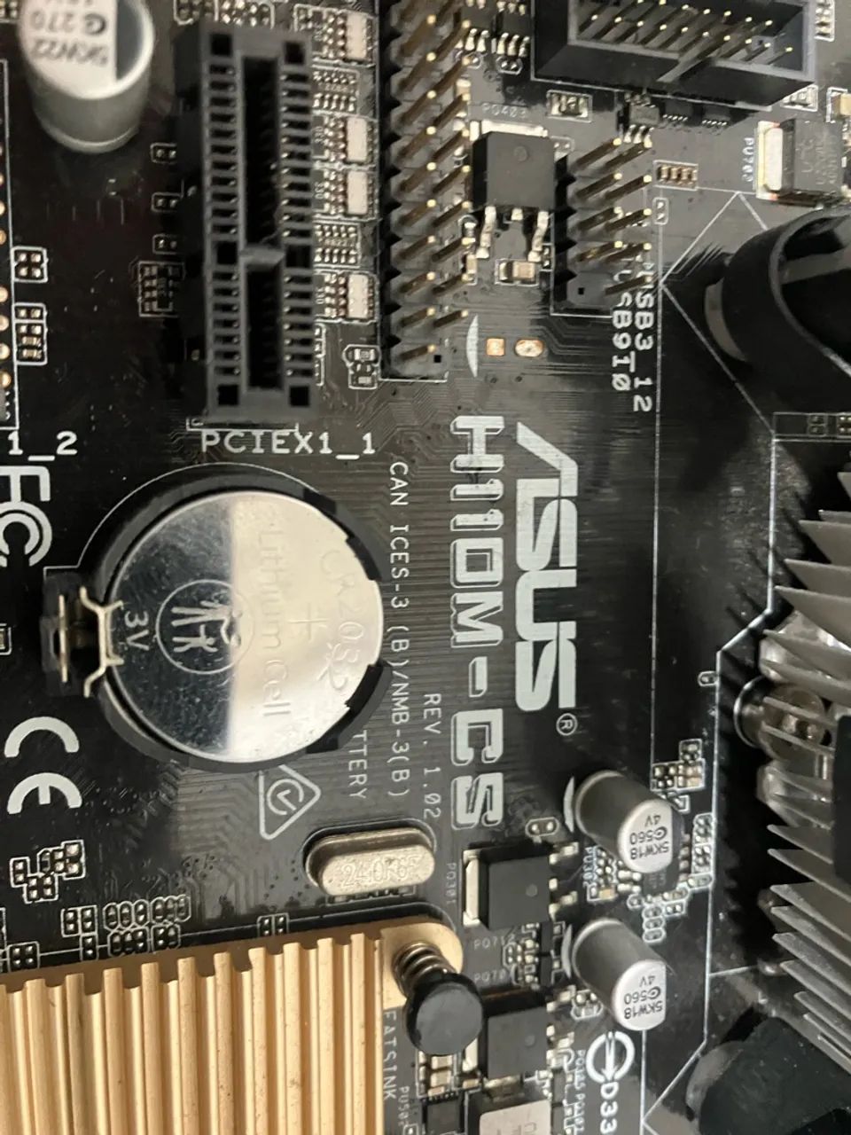 Kit placa mãe Asus H110m-cs e processador i3 7100 - Foto 4