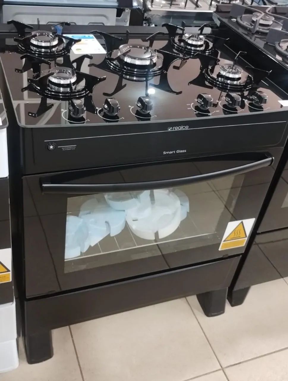 fogão mesa de vidro 