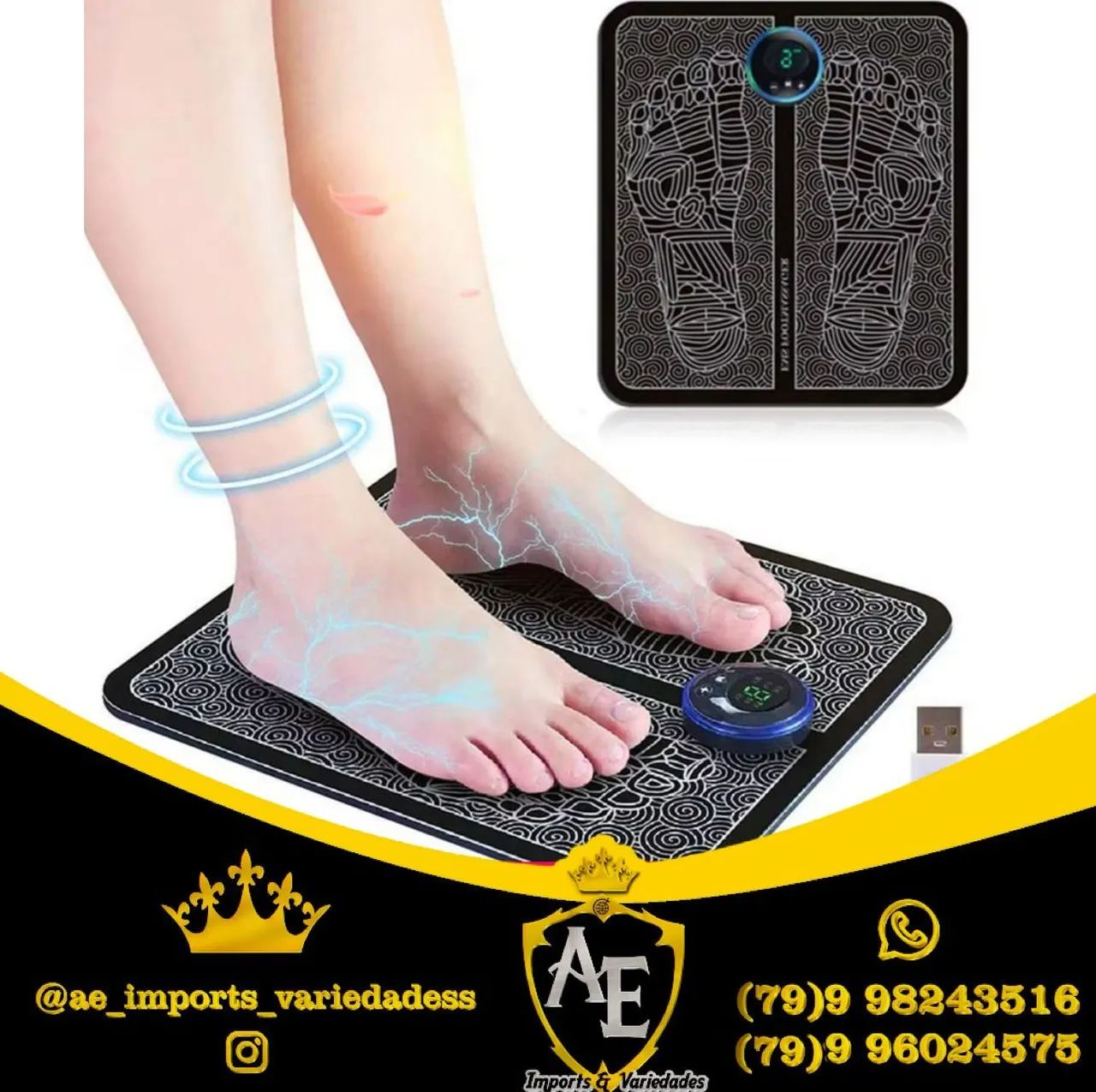 Massageador eletromagnetico para pés 