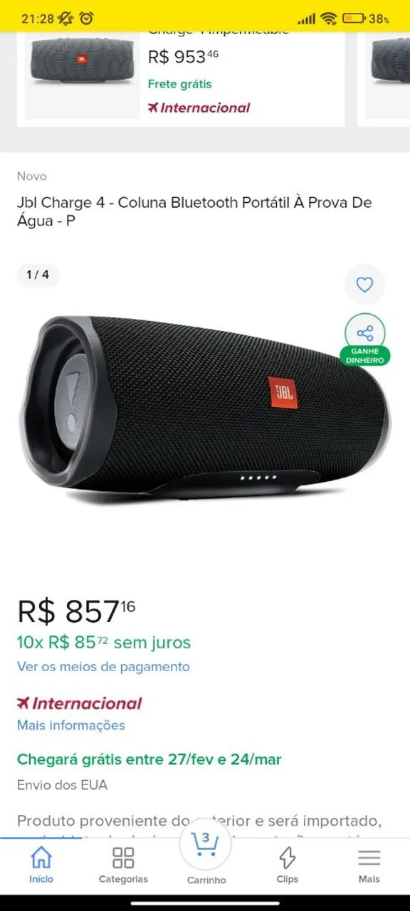 Caixinha jbl