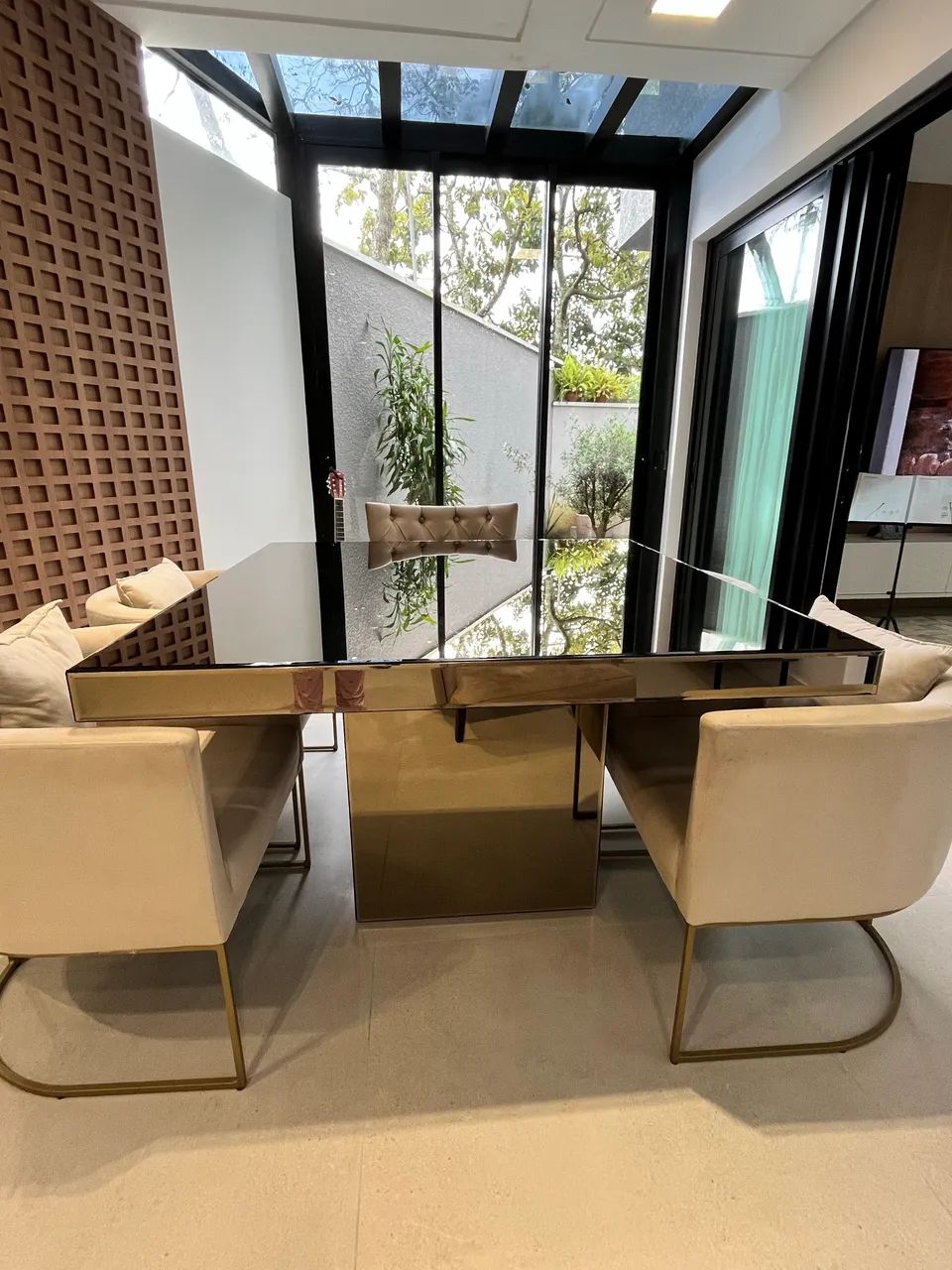 Mesa jantar de espelho com 6 poltronas - Foto 5