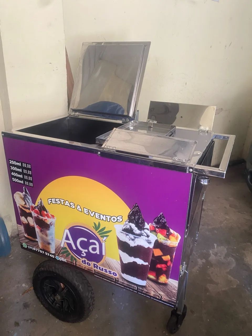 Carrinho de açaí,frezzer 