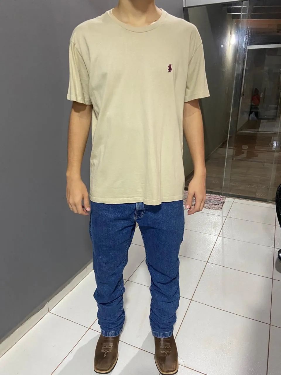 Camisa bege ralph Lauren 