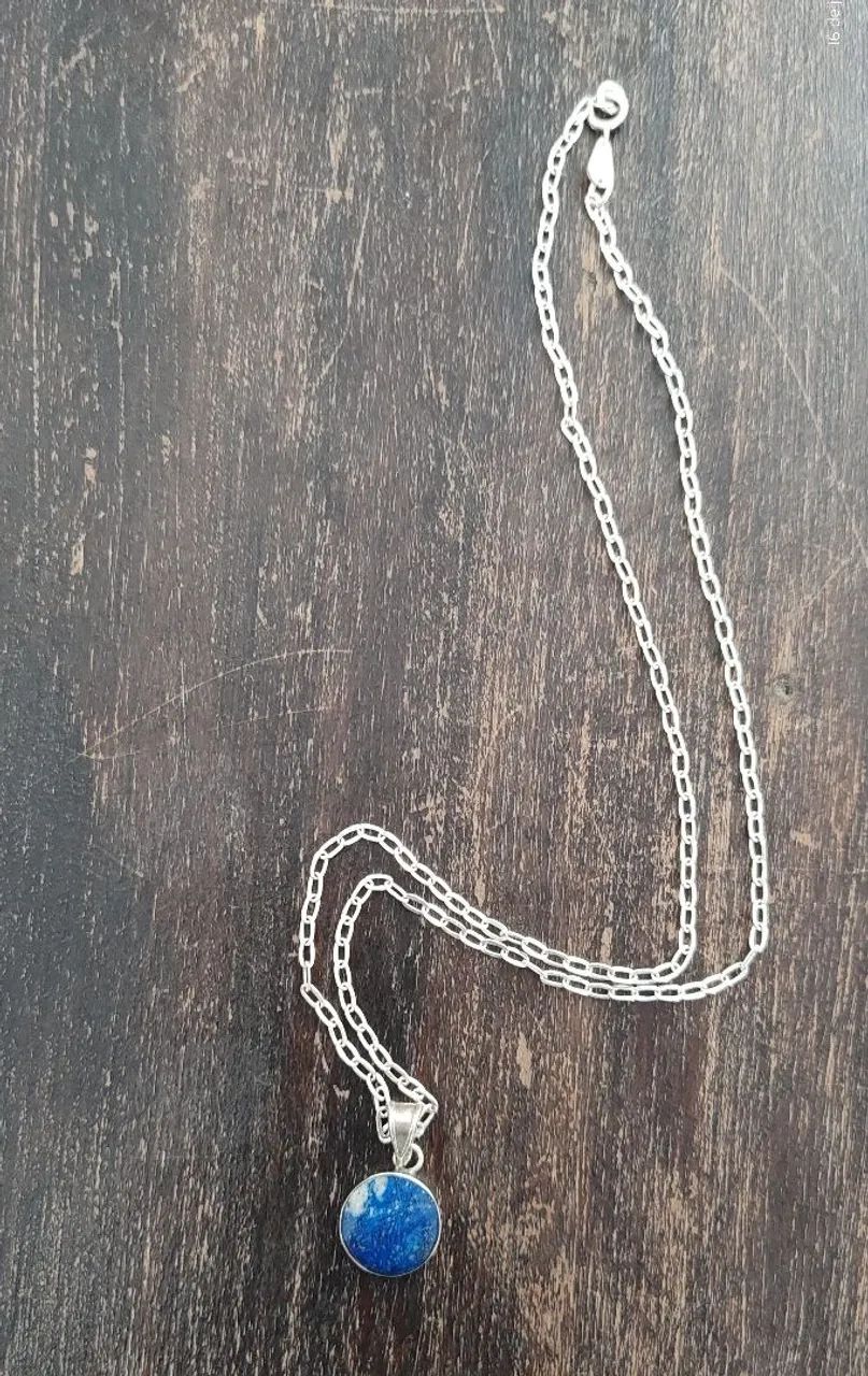 Colar Vintage Prata 925 e Lápis lazúli  - Foto 4