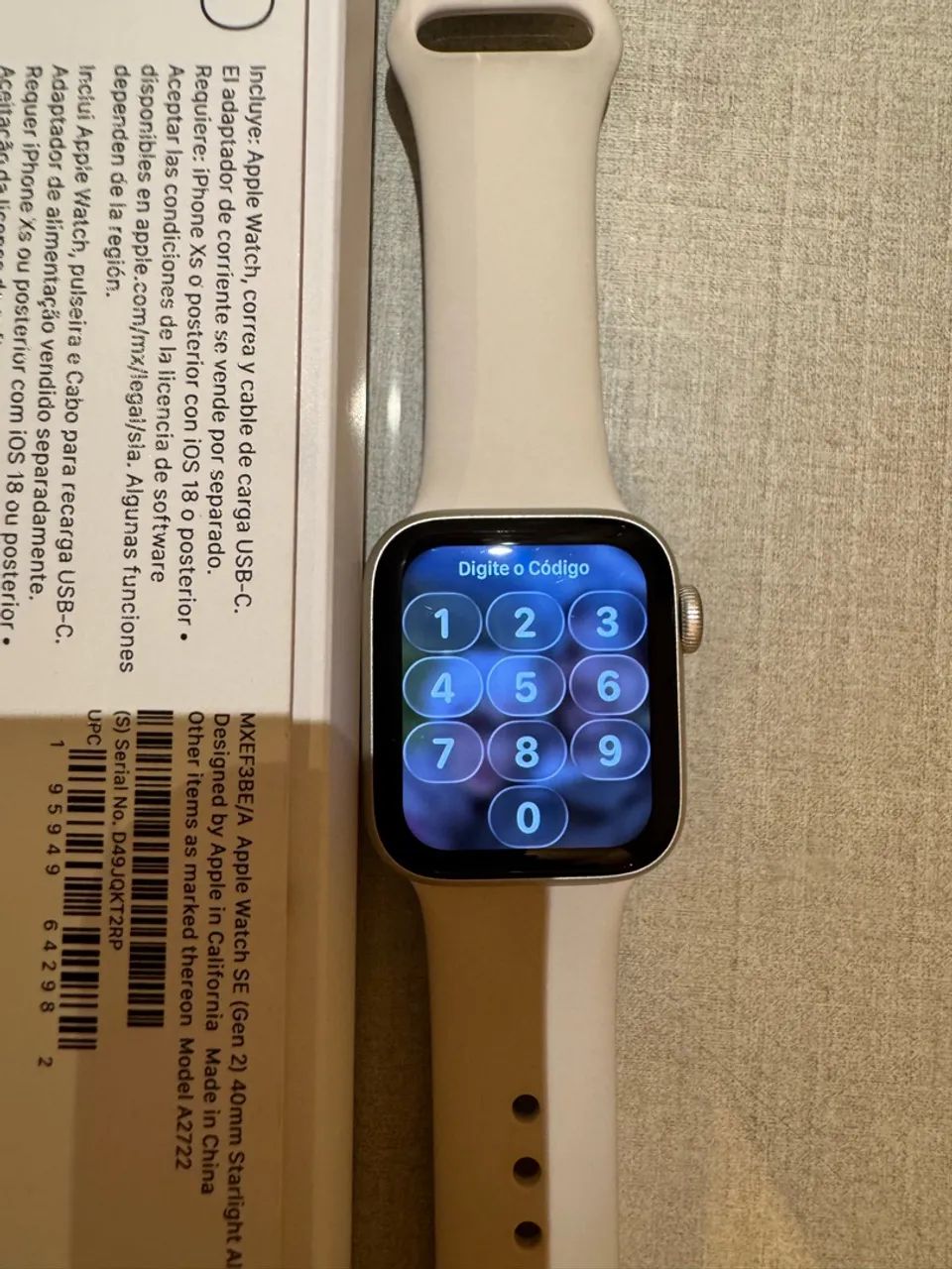 Apple Watch SE 2ª Geração 40mm GPS Starlight + Caixa - Foto 2