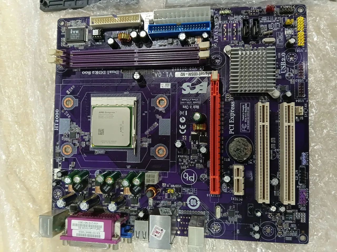 Placa mãe geforce6100sm-m2 v1.0a ddr2 no estado