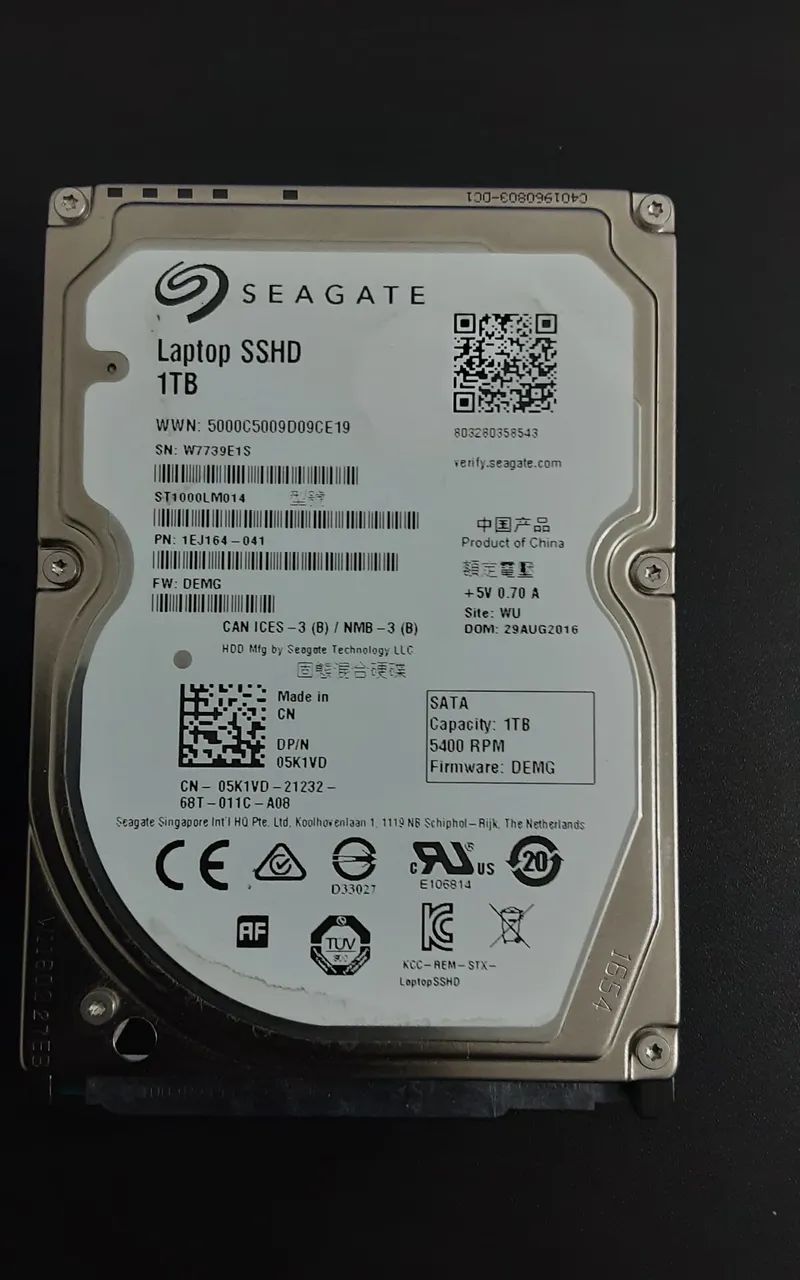 HD SSHD Seagate 1TB Notebook / PS4
