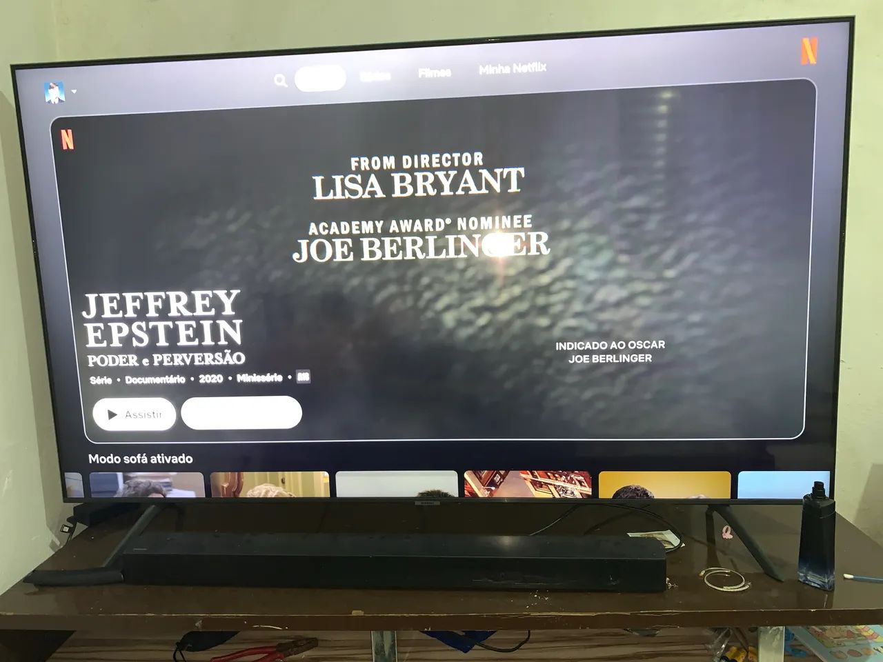 Smartv samsung 55 polegadas tudo em 1 + sound bar  - Foto 2