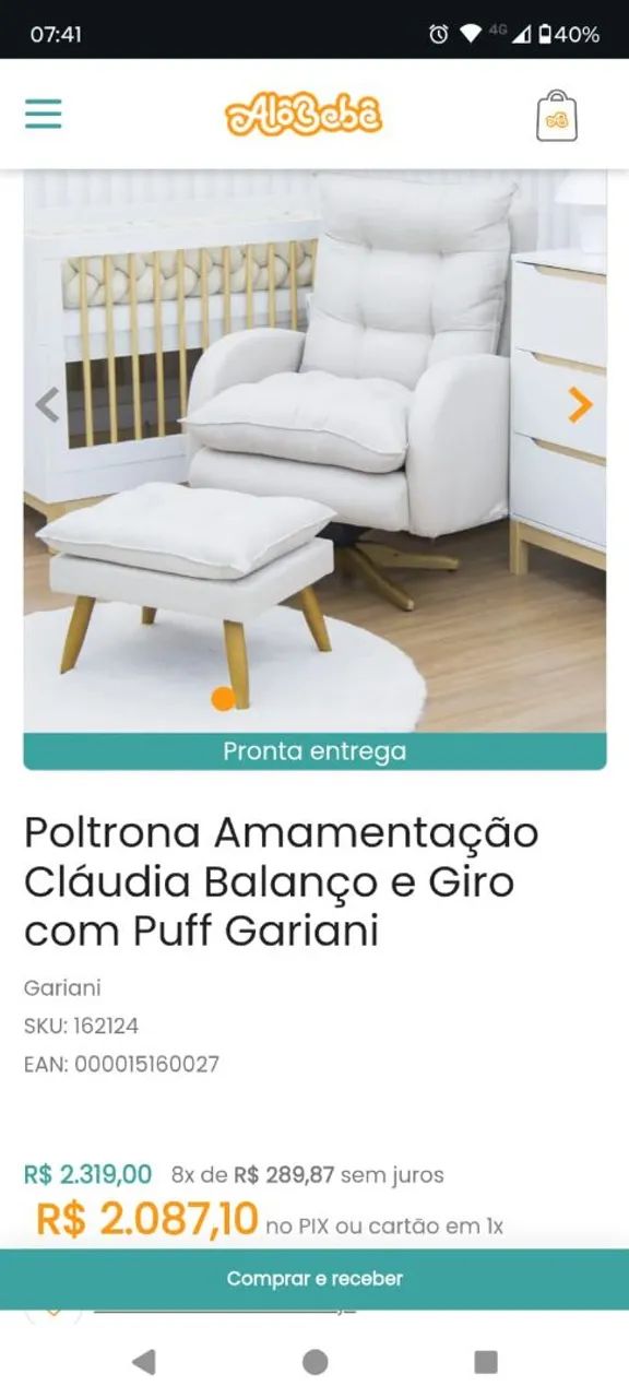 Poltrona de amamentação nova - Foto 4
