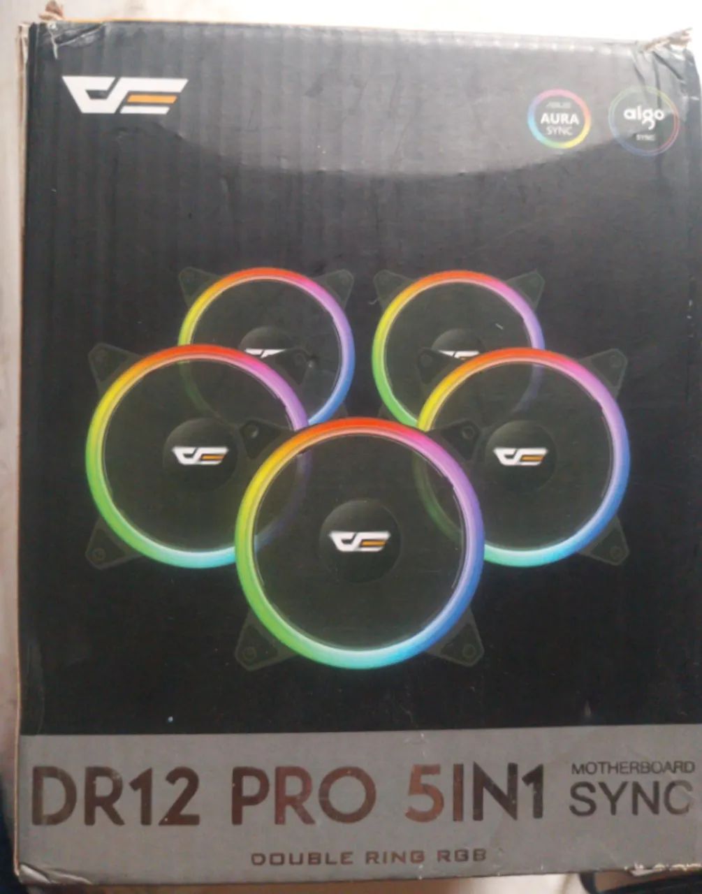 Water Cooler Deepcool + Ventoinhas Rgb Aigo Darkflash Dr12 Pro - Foto 5