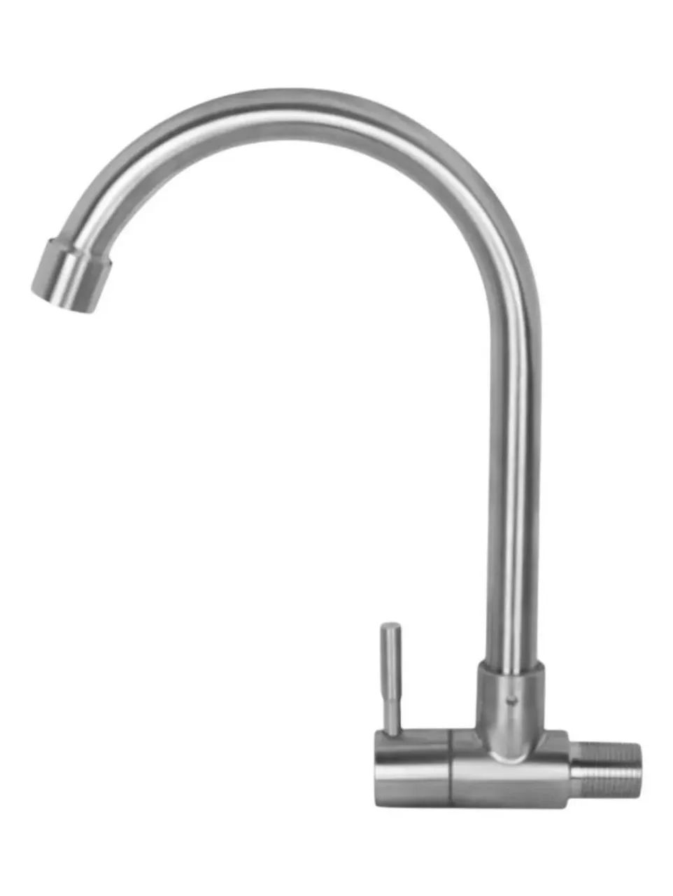 Torneira de Parede para Cozinha em Aço Inox Escovado com Design Moderno  - Foto 2