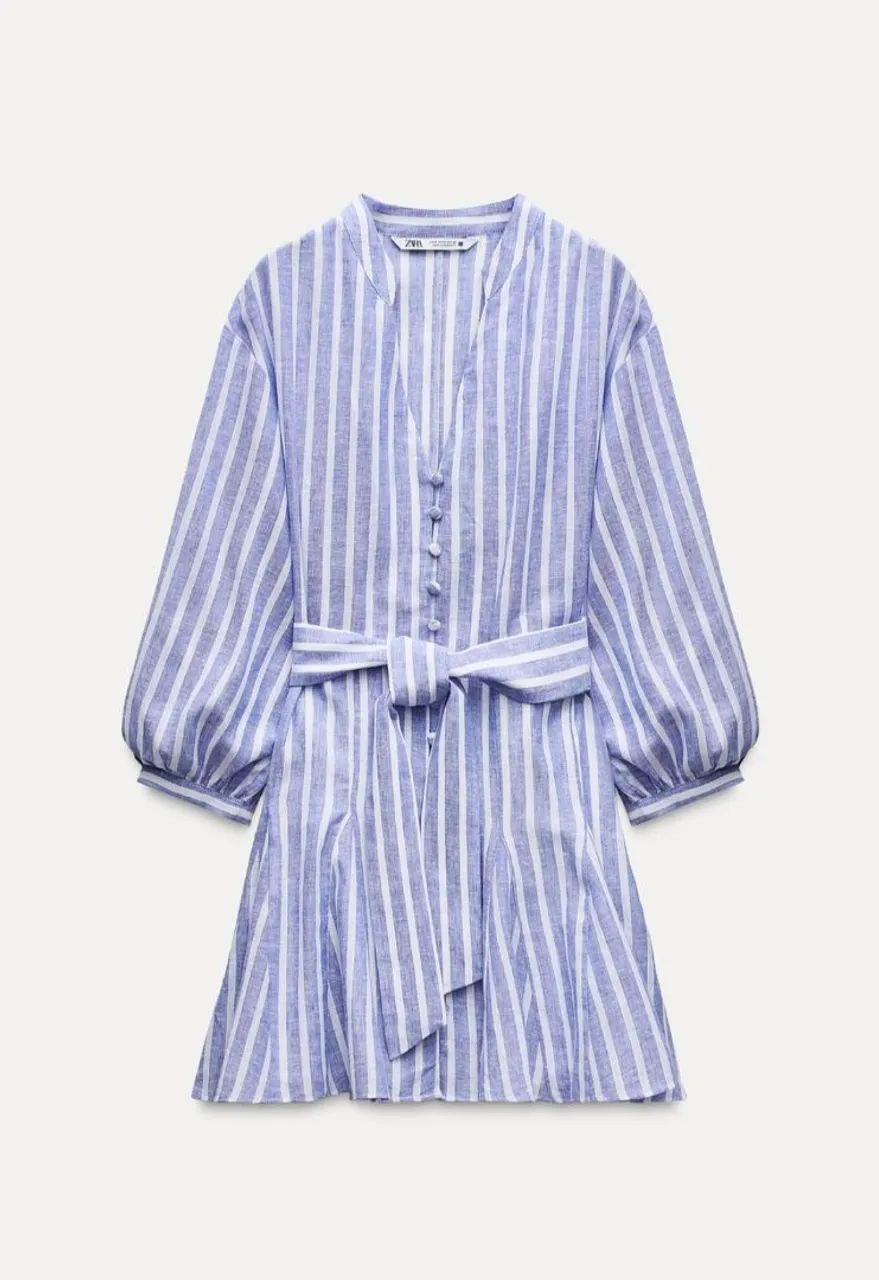 Vestido zara com listras 