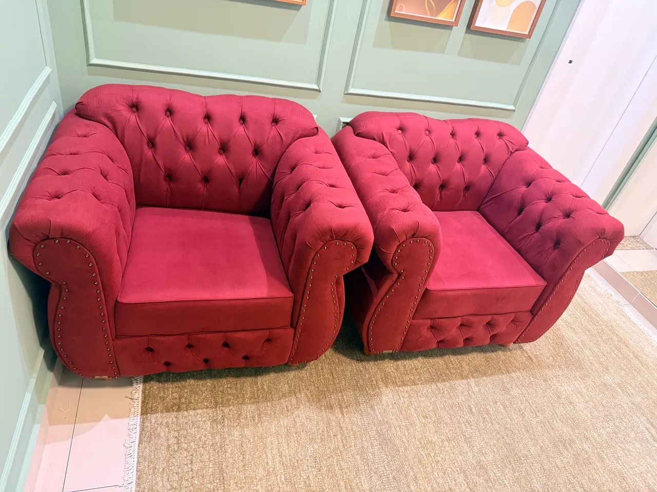 Par de Poltronas capitonê  - Foto 2