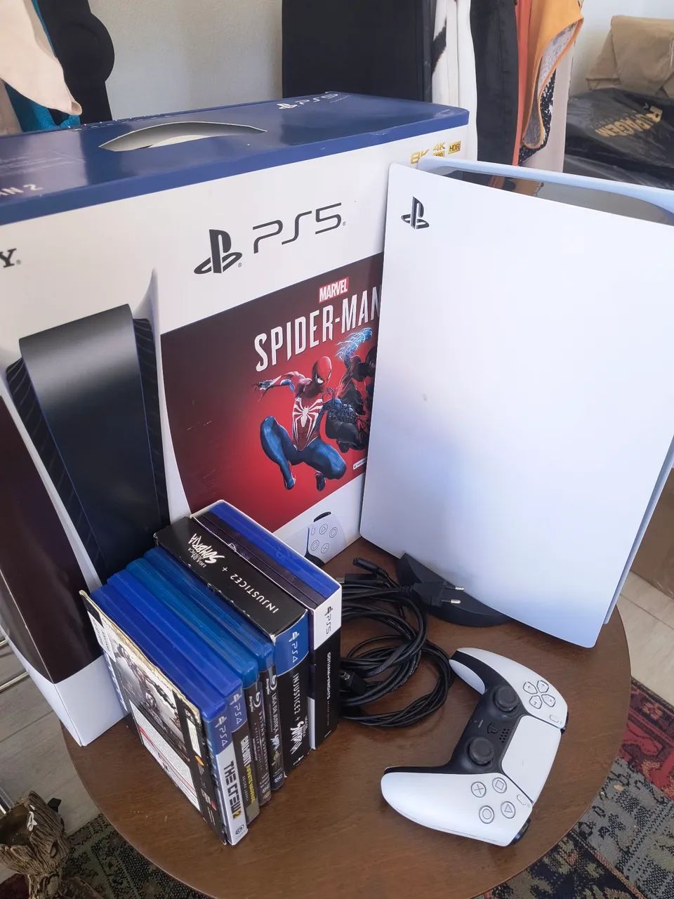 PS5 mídia digital, 1 controle, jogos e caixa. - Foto 3