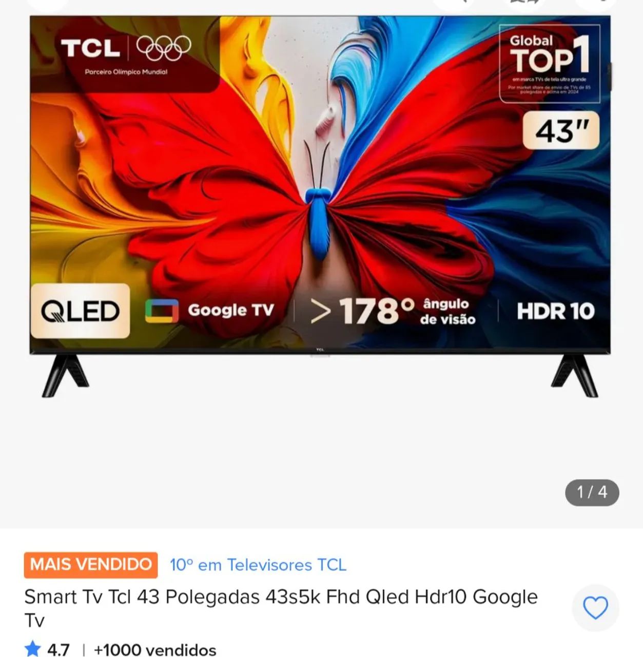 Televisão 43 polegadas TCl