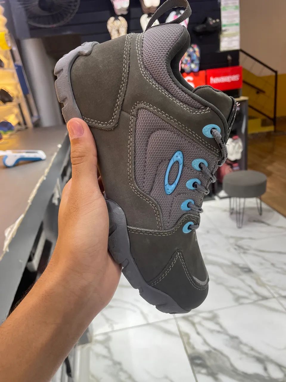 Bota Oakley Halftrack 2 cinza/azul - Foto 2