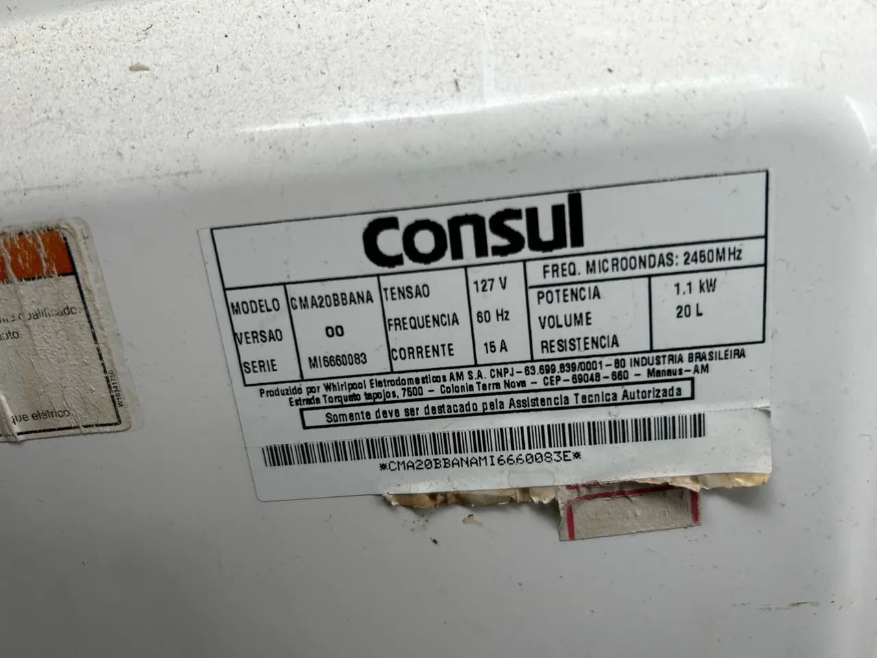 Micro-ondas Consul 20L 127V ? COM DEFEITO - Foto 2