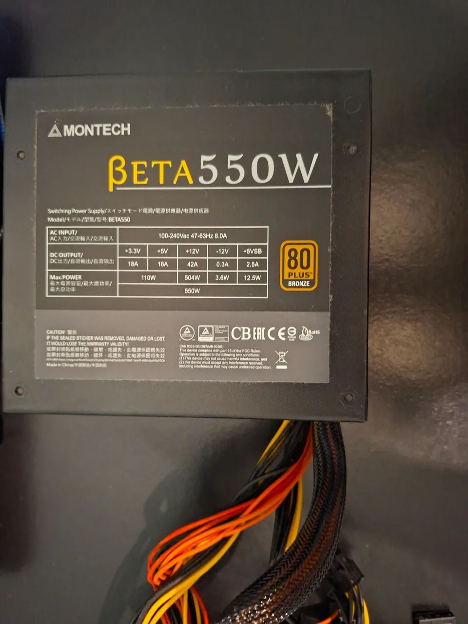 Fonte Montech BETA Bronze 550w, 80 Plus Bronze - Foto 2