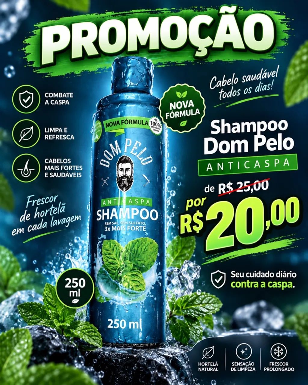 Shampoo anticaspa dom pelo - Foto 2