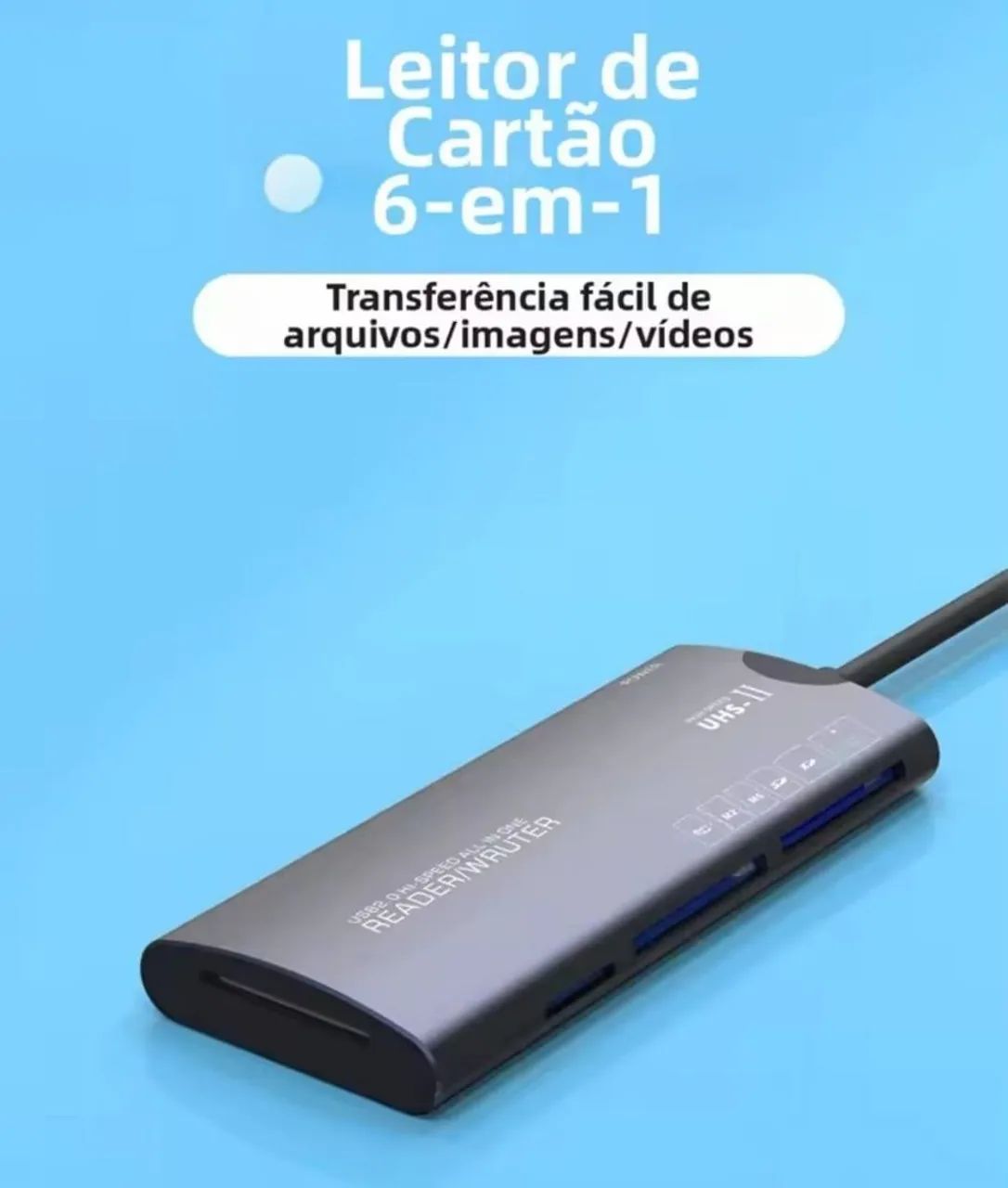 Adaptador Leitor de cartão Tipo C ou USB. - Foto 3